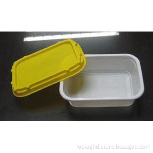 300ml White Disposable Ice Cream Cups , Rectangular Ice Cre